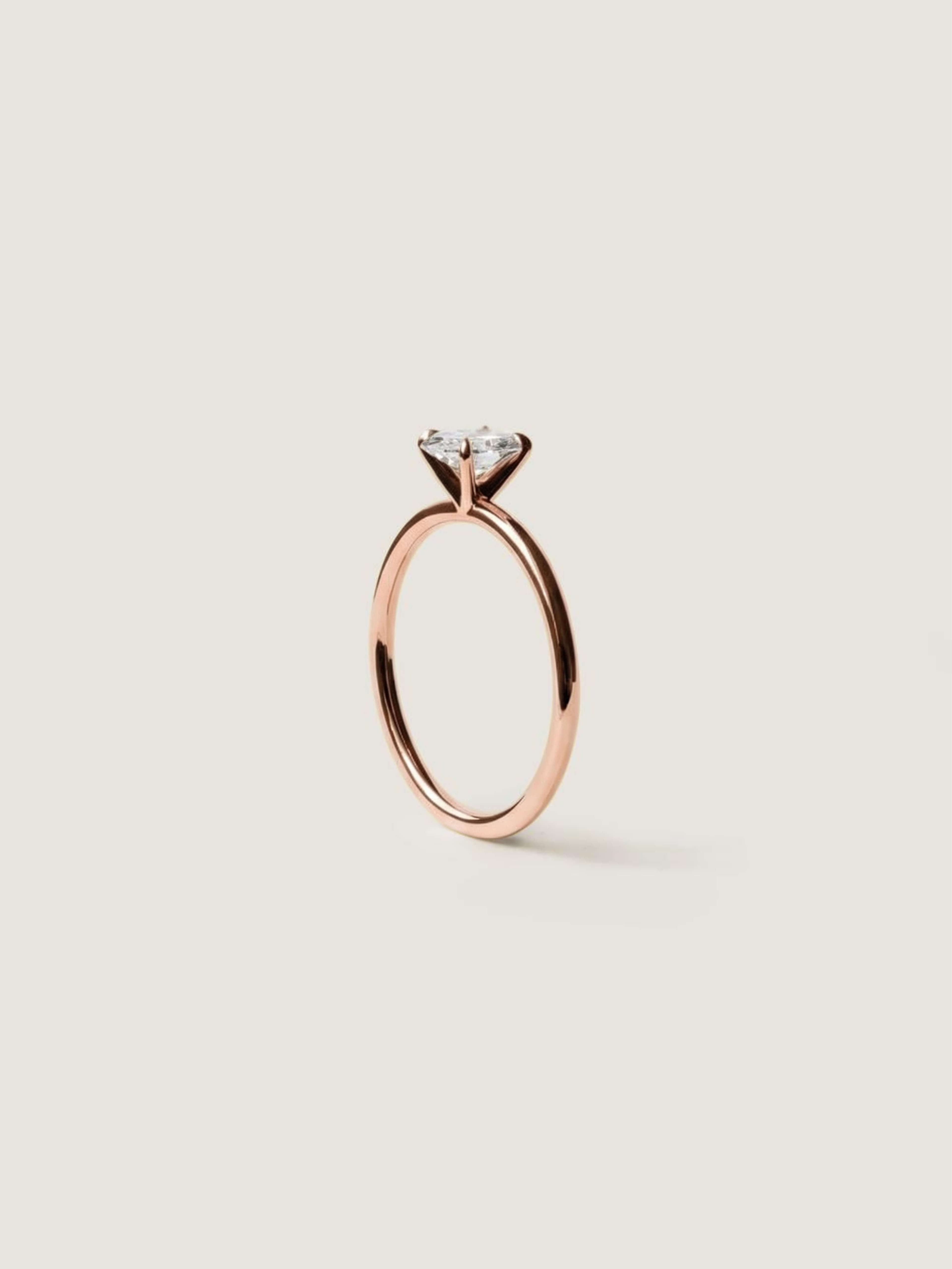 Classic Oval Cut Ring in rose gold
